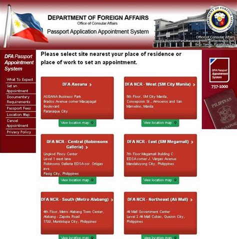 dfa appointment system